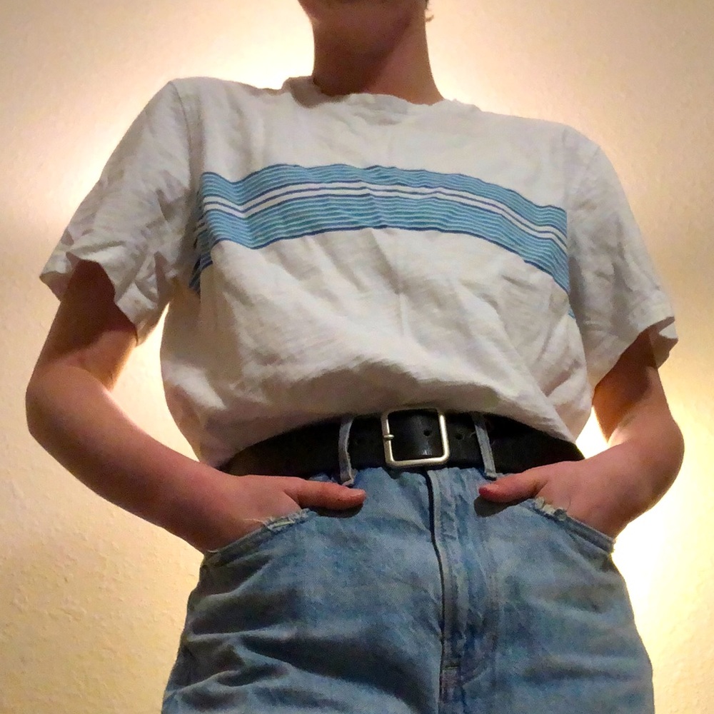 blue stripe tshirt